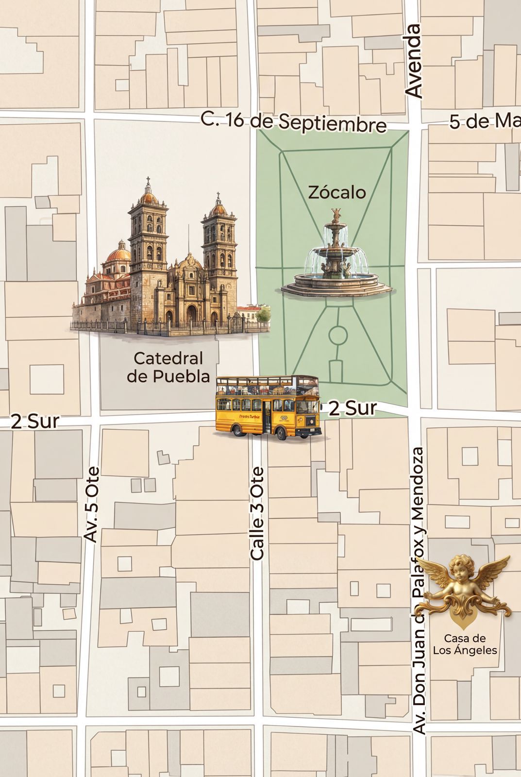 Montaje del mercado en Casa de los Ángeles